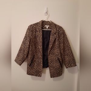 Leopard print blazer
